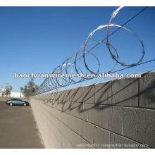 Anti-corrosion CBT-65 galvanized Scraper type razor barbed wire for protection in store(supplier)